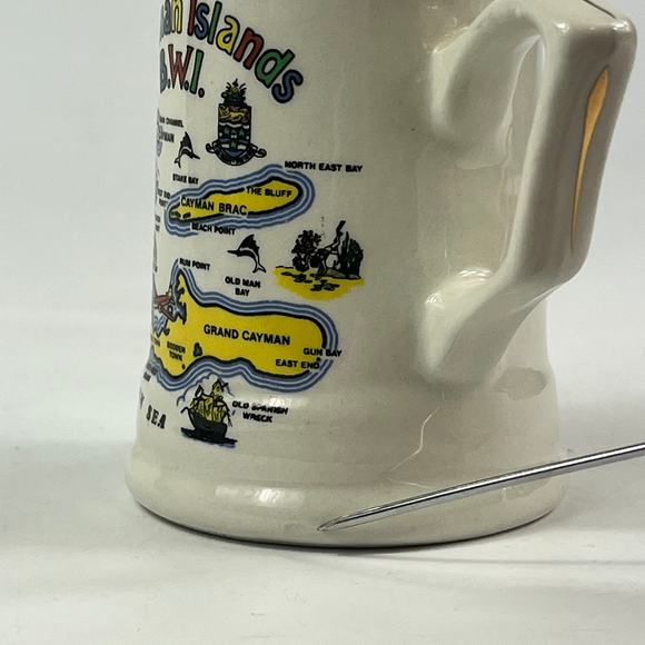 Cayman Islands BWI Miniature Novelty Mug Cup Travel Souvenir Caribbean Sea Map - Picture 10 of 11